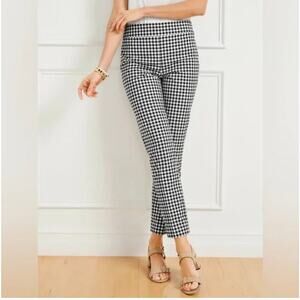 Talbots Chatham Ankle Pants Size 8 Sunrise Gingham Casual Office Career Casual